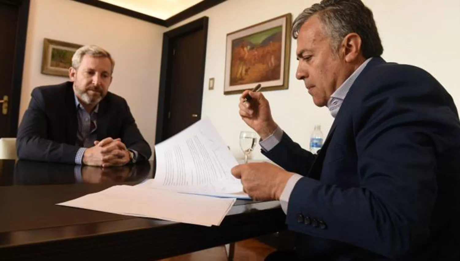 Frigerio se reunió con el gobernador mendocino.