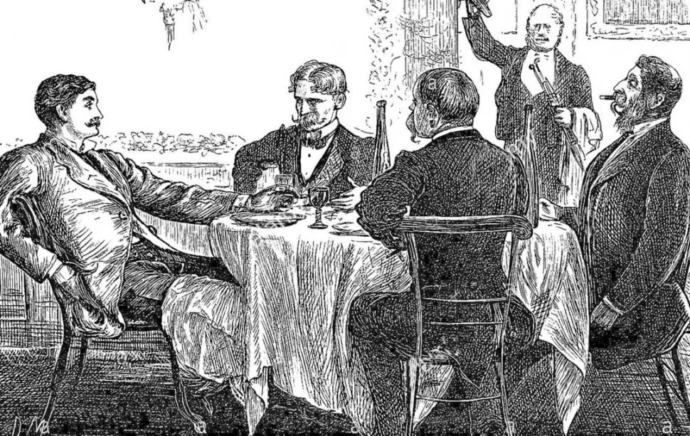 MESAS GENEROSAS. Había estómagos capaces de “devorar un cabrito o la mitad de un ternero” 