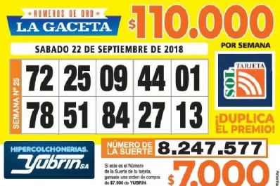 Los Números de Oro de LA GACETA