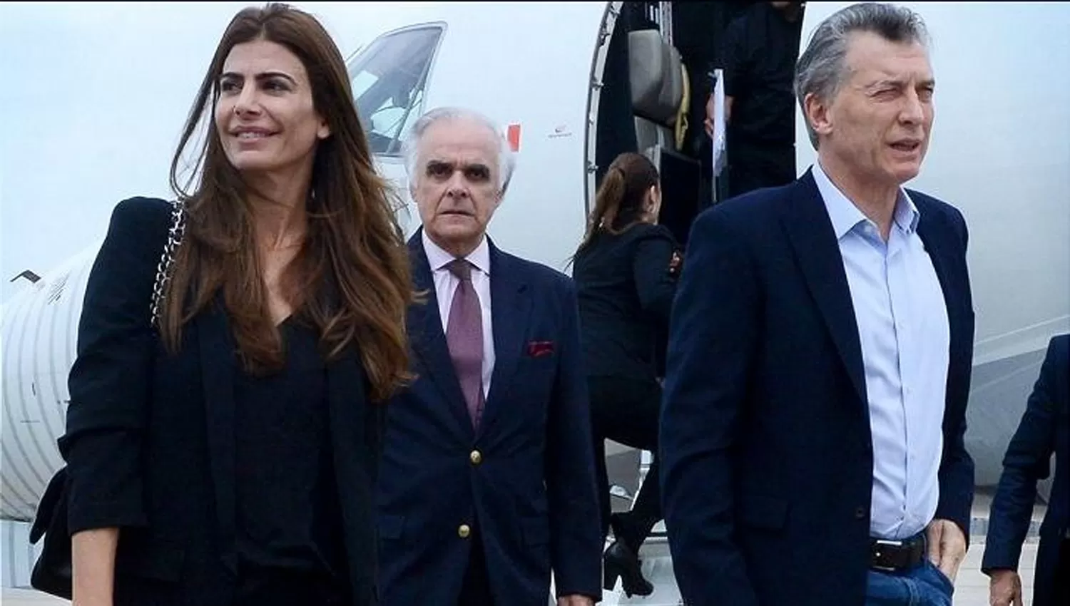 JULIANA AWADA Y MAURICIO MACRI. La pareja presidencial se encuentra en Nueva York.