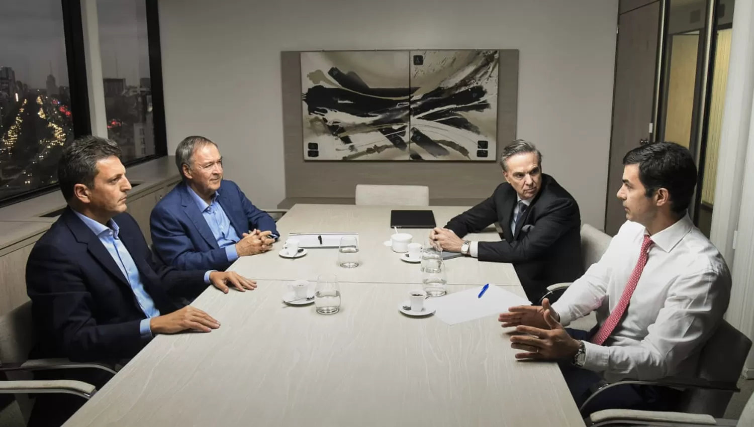 ALTERNATIVA DEL PERONISMO. En la reunión estuvieron Sergio Massa, Juan Manuel Urtubey, Miguel Pichetto y Juan Schiaretti.