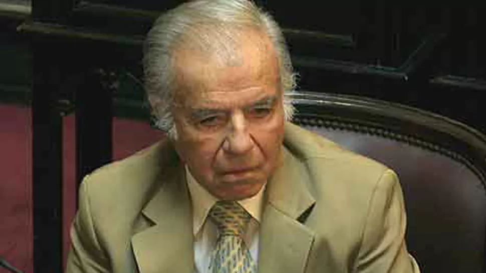 El ex presidente y senador nacional Carlos Menem. ARCHIVO