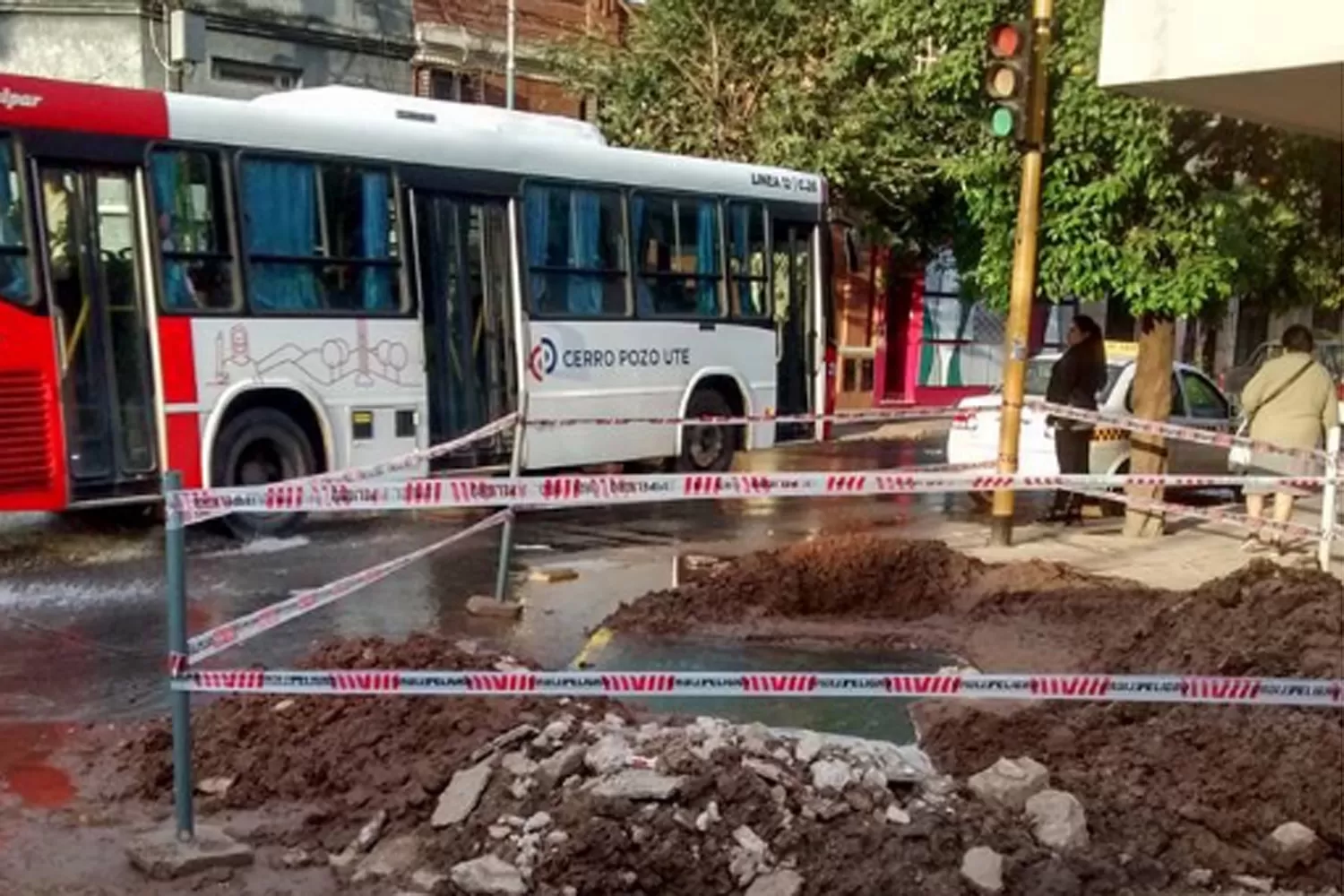 ALBERDI Y LAS PIEDRAS. La pérdida lleva más de 24 horas.