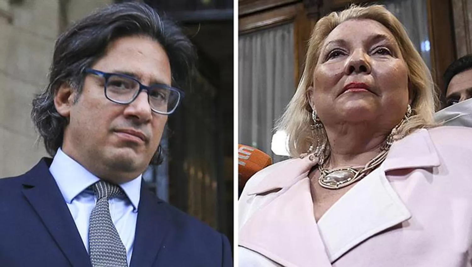 Germán Garavano y Elisa Carrió.