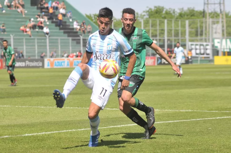 SE LO GANÓ. El buen partido de Álvarez en San Juan le valdría la titularidad mañana ante Lanús. Atlético quiere levantarse. foto de agustin moya ( especial para la gaceta)