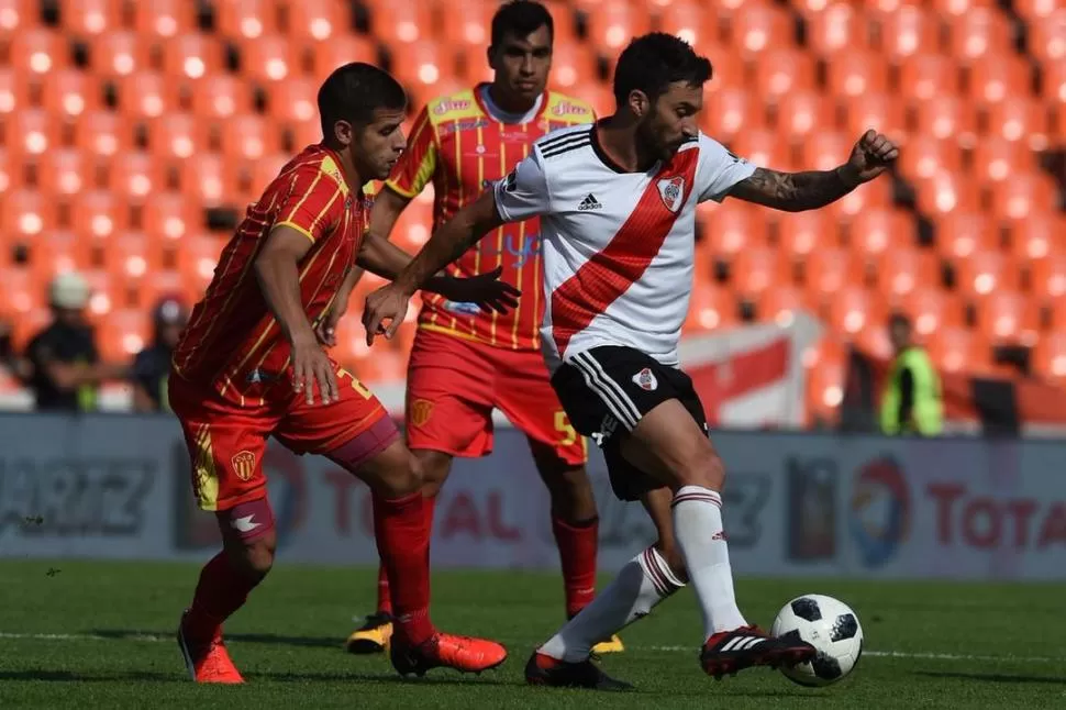 SIGUE EN CARRERA. River eliminó a Sarmiento y en semifinales se enfrentará con el ganador de Gimnasia y Central Córdoba. prensa river plate