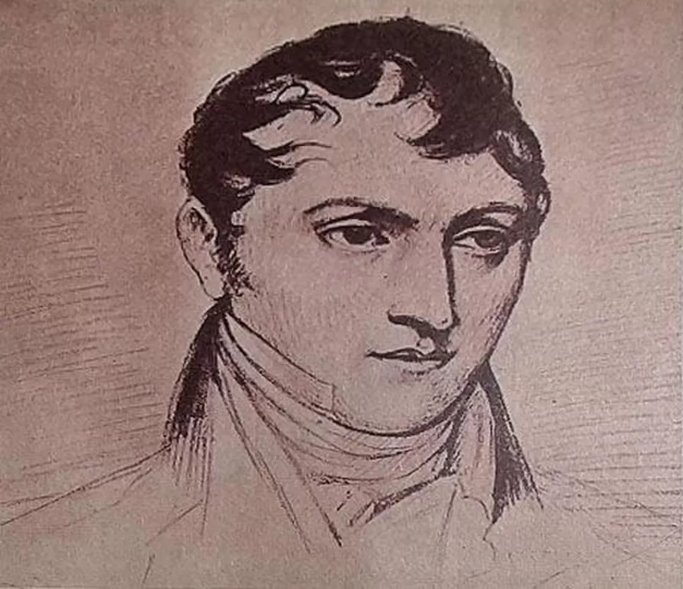 MANUEL BELGRANO. Un retrato ejecutado por el célebre artista alemán Juan Mauricio Rugendas. 