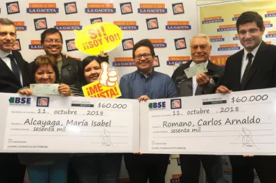 Números de Oro de LA GACETA: dos lectores duplicaron su premio por ser usuarios de Tarjeta Sol