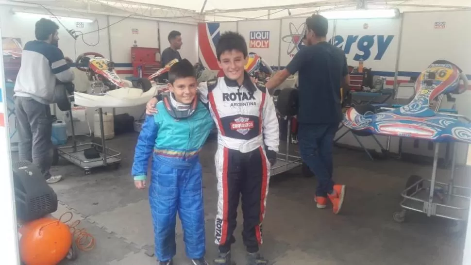 EN BOXES. Bautista y Lorenzo son protagonistas de la categoría bonaerense. gentileza Mario Daz
