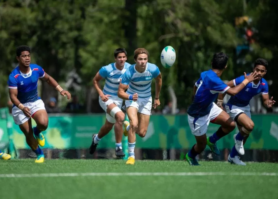 IMPARABLES. Los Pumitas dominaron con comodidad a Samoa y a Japón. fotos prensa coa