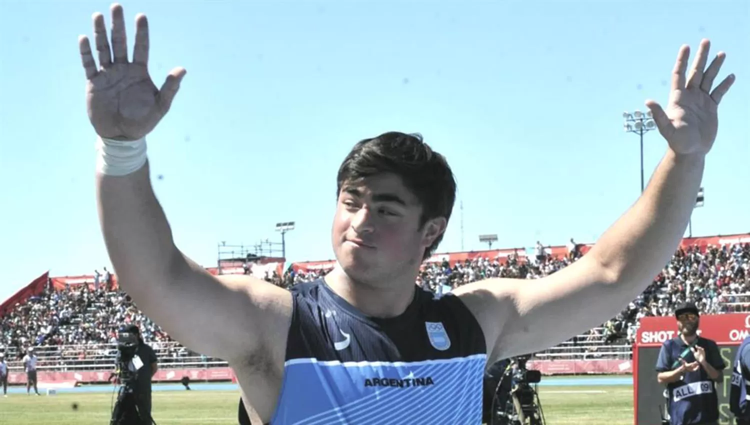 El joven atleta Nazareno Sasia, de 17 años.