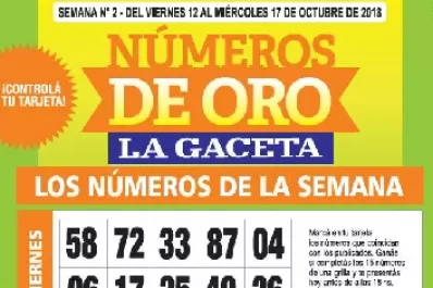 Controlá tu tarjeta: la grilla completa de los Números de Oro