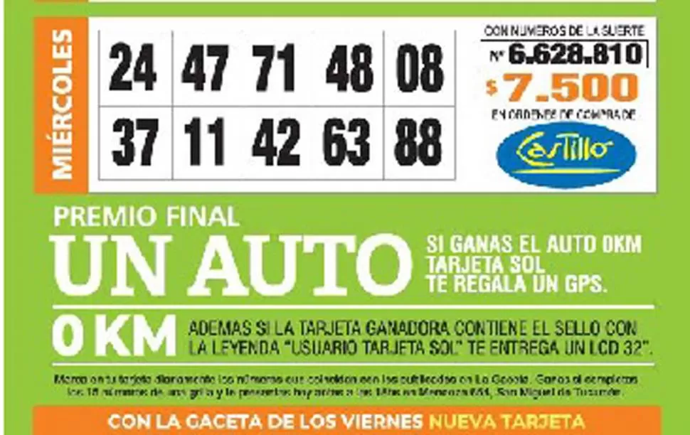 Los Números de Oro de LA GACETA