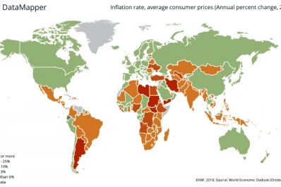 Eswatini y Bhutan tuvieron durante 2017 menos inflación que la medida por Argentina en septiembre