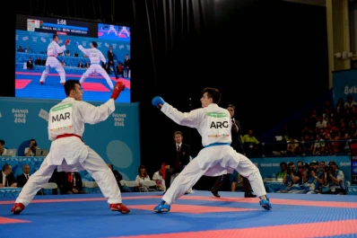 El tucumano Salsench quedó eliminado en las preliminares de karate de los JJOO
