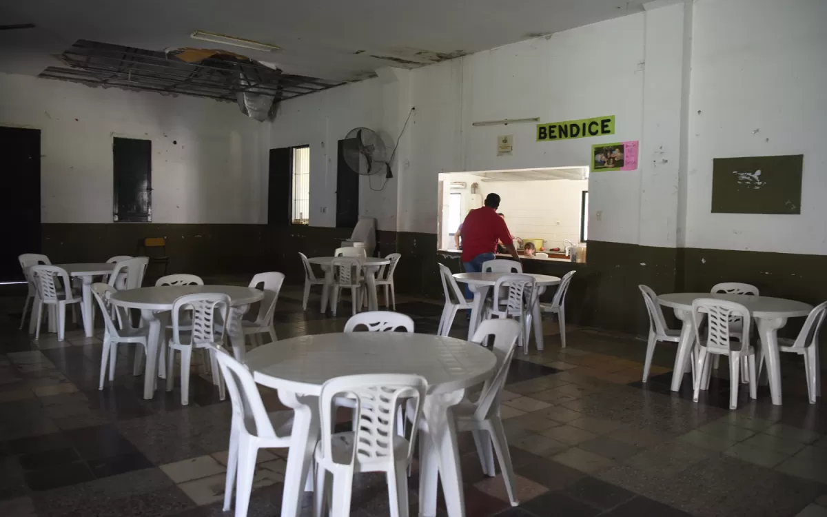 EL LUGAR DE LOS HECHOS. El supuesto ladrón extrajo un ventilador de la Escuela de Modalidades que está ubicada en el barrio 11 de Marzo. 