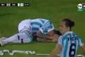Un rollo de cinta cayó desde la tribuna y golpeó en la cabeza de un jugador de Racing