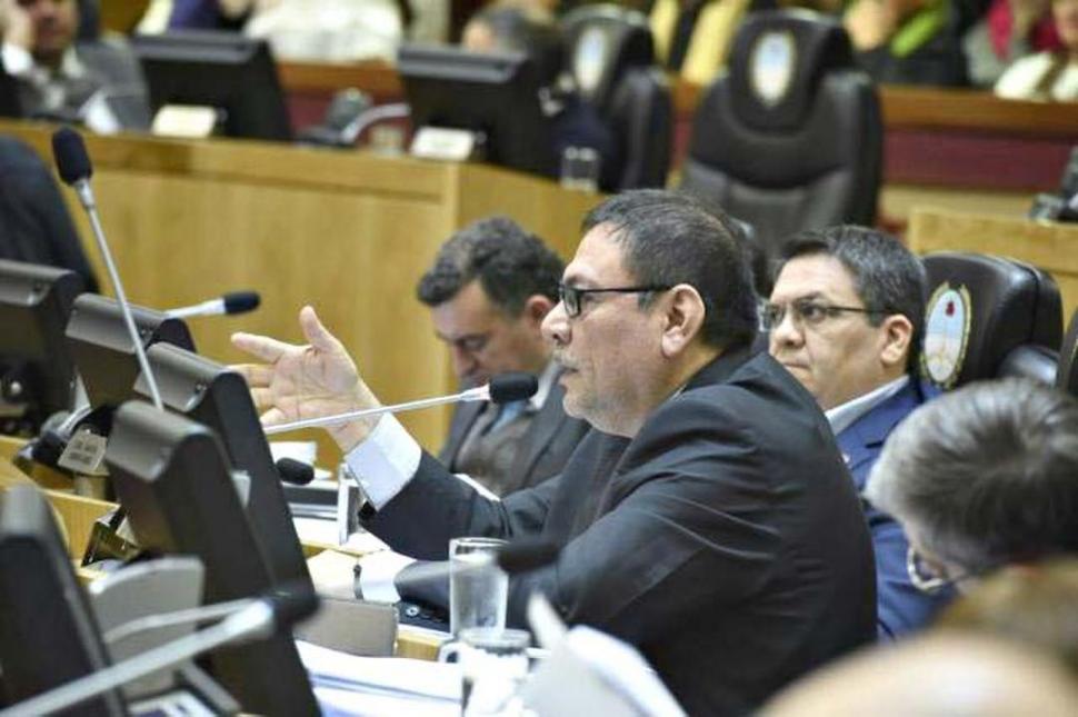 TRIDENTE. Valdez (adelante), García y Albarracín son pares en la Cámara.