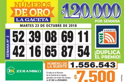 Los Números de Oro de LA GACETA