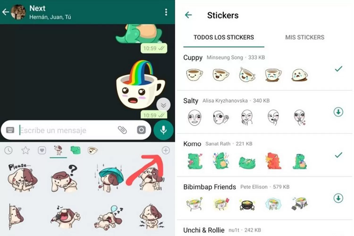 LO NUEVO EN WHATSAPP. Los stickers.