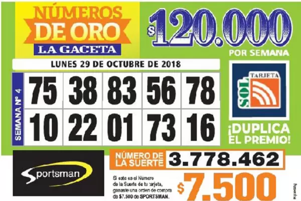 Los Números de Oro de LA GACETA