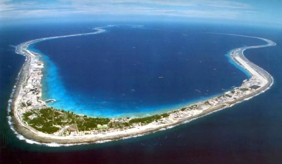UNA ISLA. En el atolón de Mururoa se hicieron numeros ensayos nucleares.  