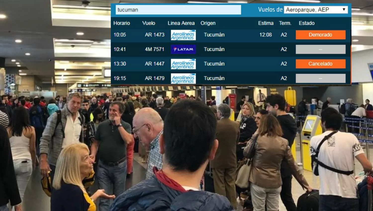 Una protesta en Aeroparque provoca demoras y cancelaciones en los vuelos desde y hacia Tucumán