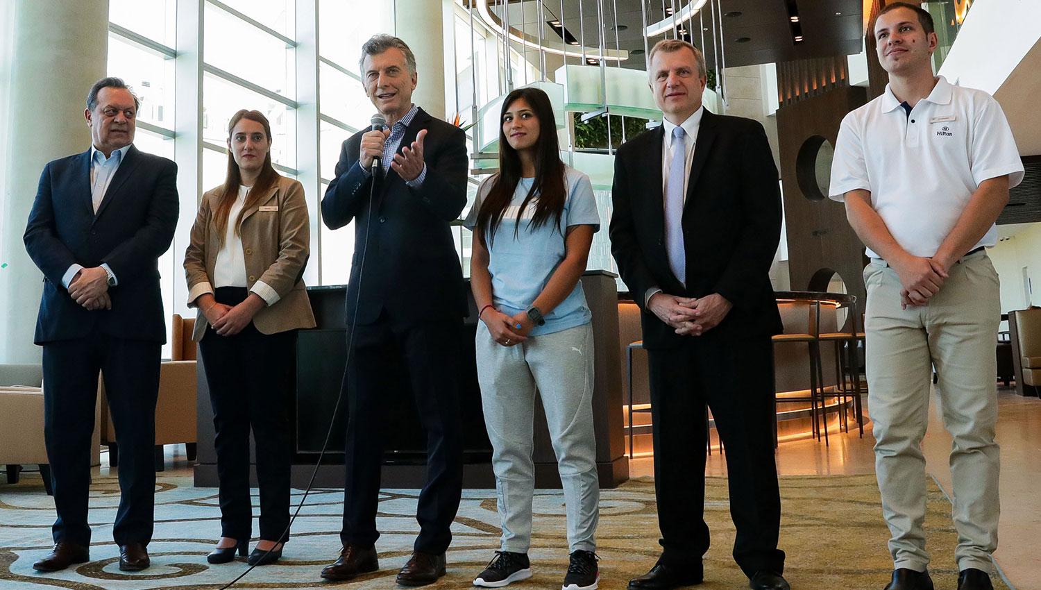 Macri encabezó la inauguración de un hotel en Pilar. TÉLAM