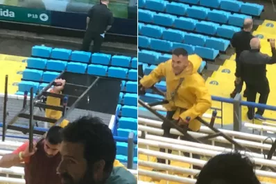 Pudo ser una tragedia:  cayó un mangrullo desde la tercera bandeja de La Bombonera