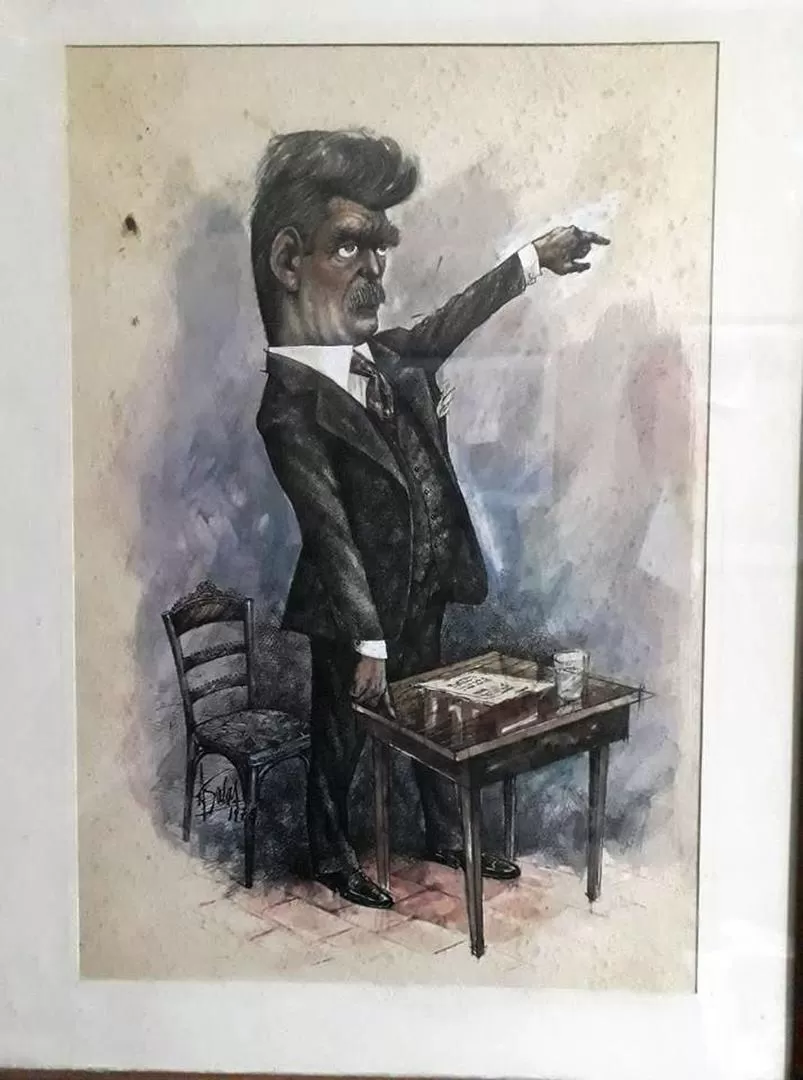 ILUSTRACIÓN. Dibujo que Aurelio Salas hizo de Manuel Aldonate.    