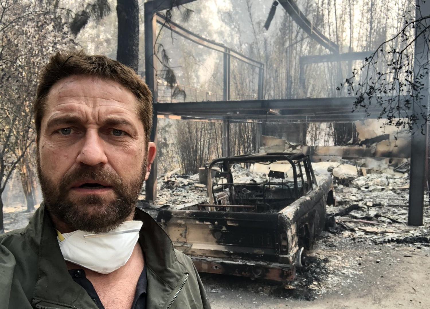 GERARD BUTLER. Otra de las víctimas de los incendios. 