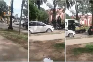 Bocinazos, caravana y custodia policial: así despidieron a Lucas Albarracín