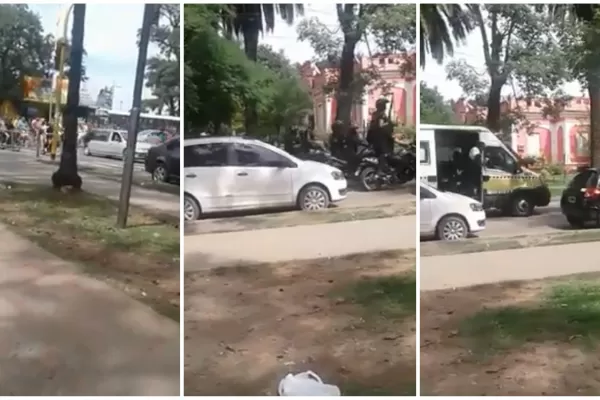 Bocinazos, caravana y custodia policial: así despidieron a Lucas Albarracín