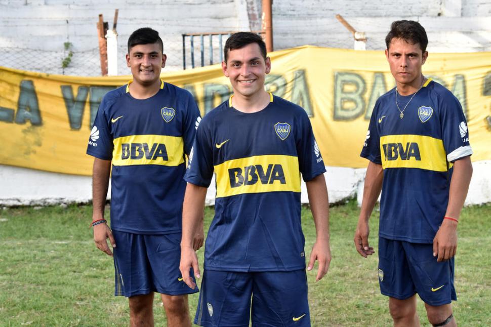 DE BOCA. Gustavo Aybar, Albano y Giménez aceptaron la invitación “millonaria”.  