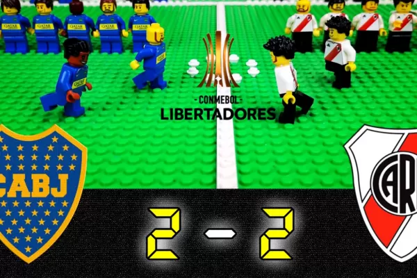 Recrearon la Superfinal entre Boca y River con muñecos Lego