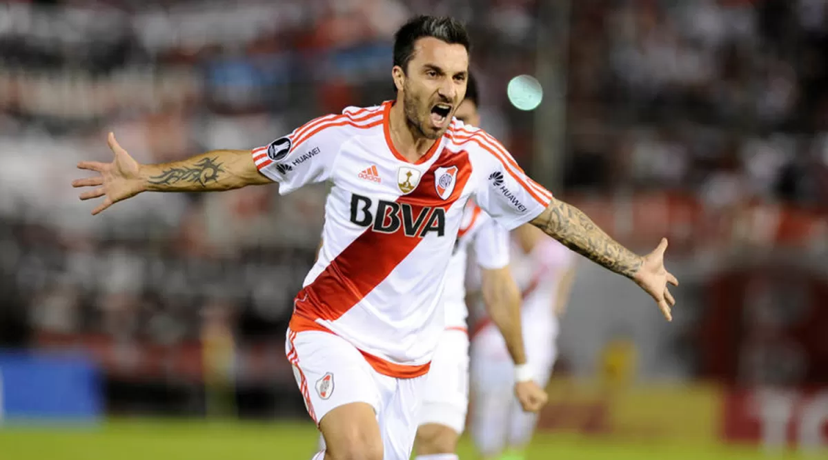 El delantero de River Ignacio Scocco.