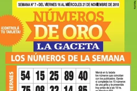 Controlá tu tarjeta: la grilla completa de los Números de Oro