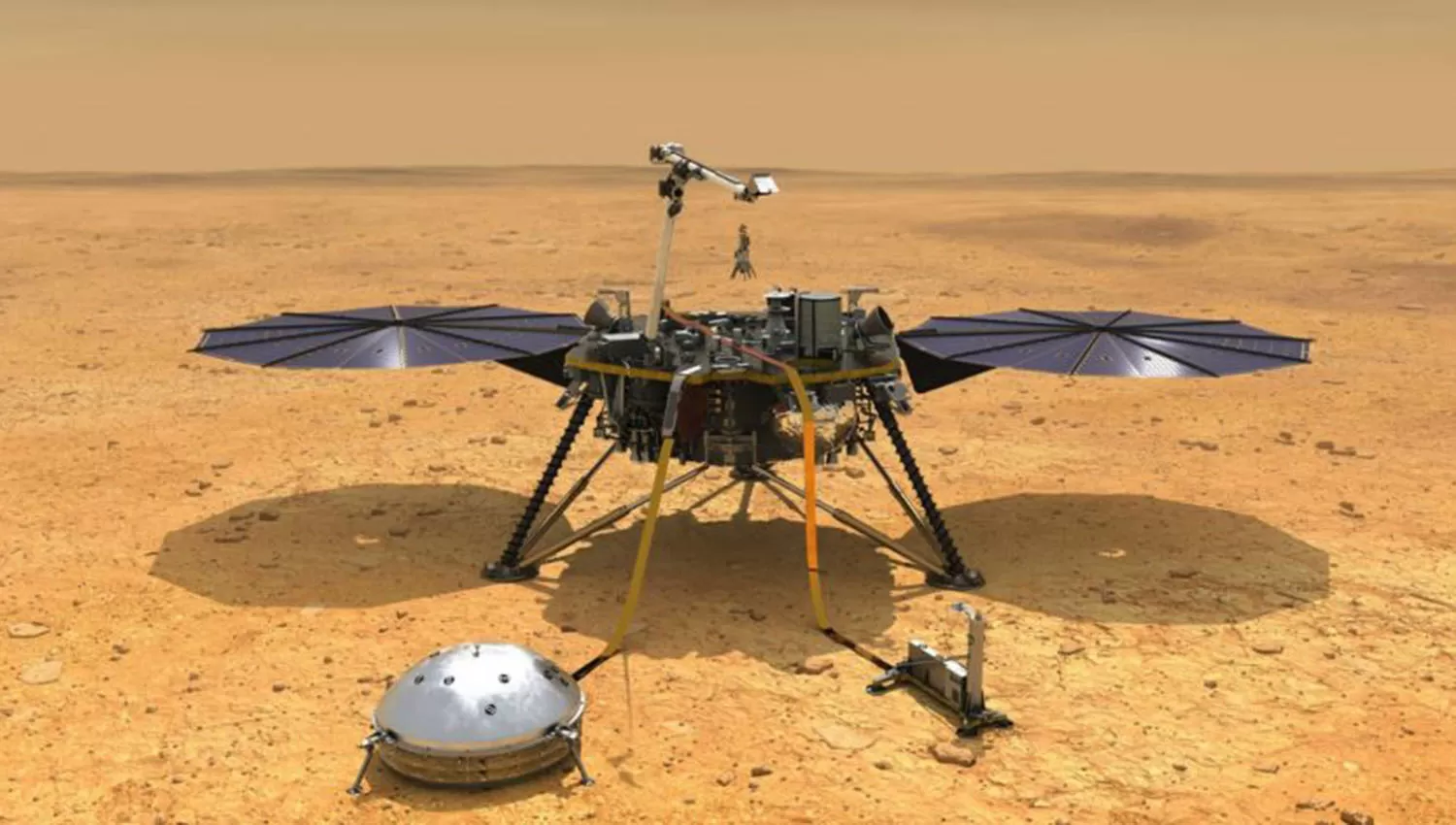 INSIGHT. Sus observaciones arrojarán luz sobre si la Tierra y Marte están hechos de la misma materia. 