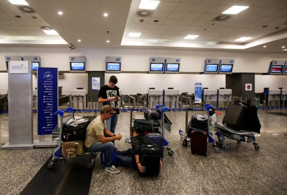 EN ESPERA. Las terminales de la empresa estuvieron sin actividad. Reuters