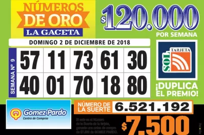 Los Números de Oro de LA GACETA