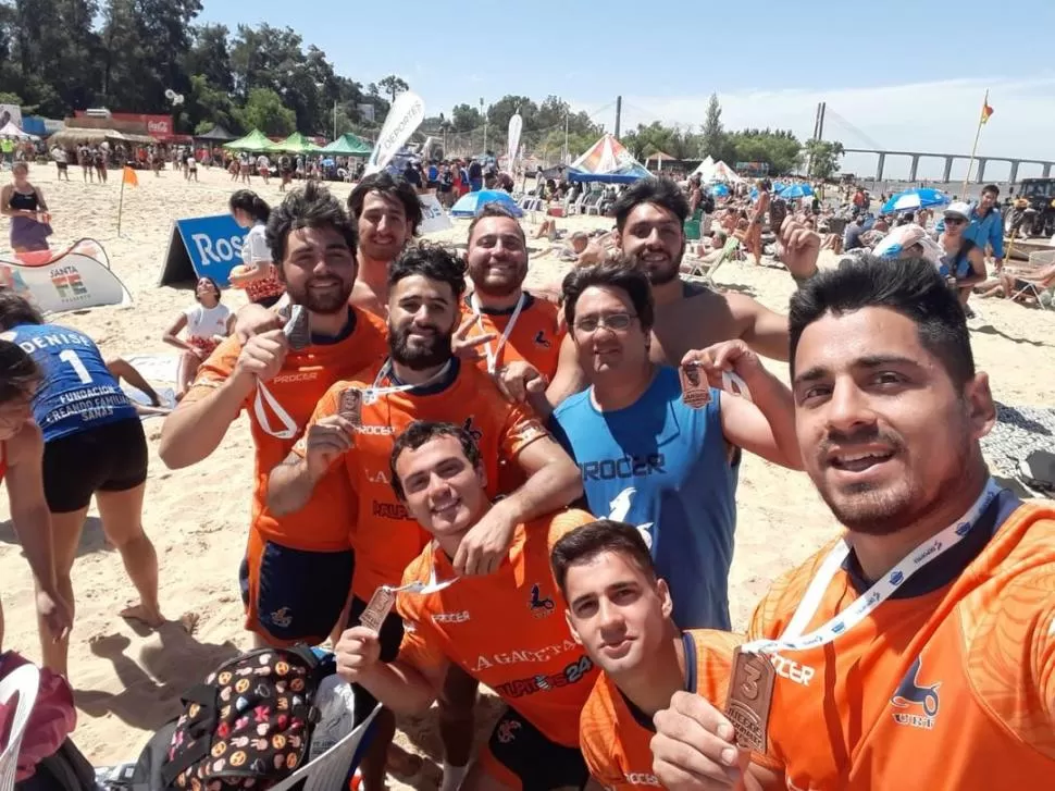 BRONCEADOS. Tucumán tuvo un muy buen desempeño en las arenas rosarinas. Prensa URT