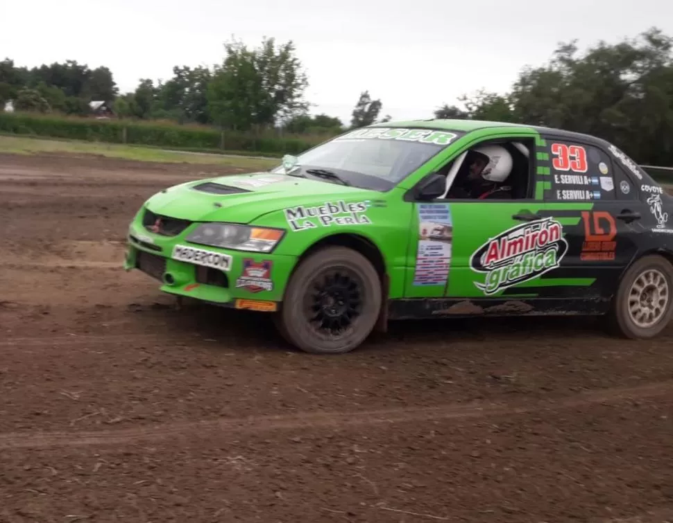MÁS EXPERIENCIA. Servili aprovechó la cita en Trancas para sumar más horas de manejo en el Mitsubishi. El concepcionense fue el único que corrió en la RC-2N.  