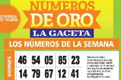 Controlá tu tarjeta: la grilla completa de los Números de Oro