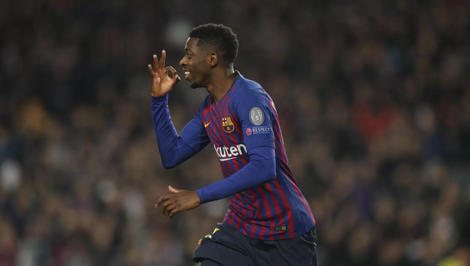 Ousmane Dembélé abrió el marcador con un golazo en el Camp Nou. (FOTO TOMADA DE PRENSA FC BARCELONA)