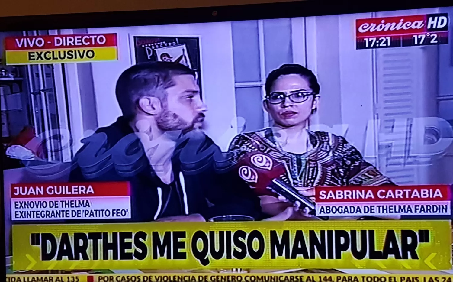 El ex novio de Thelma: Darthés quiso manipularme, me llamó un día antes de la denuncia