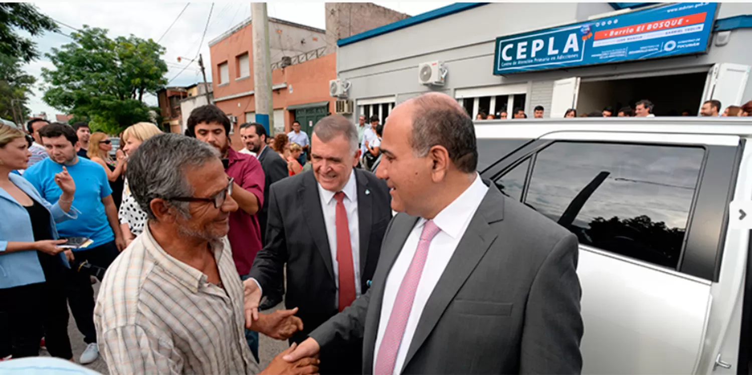 Manzur habilitó un centro para adictos y prometió terminar el de La Costanera