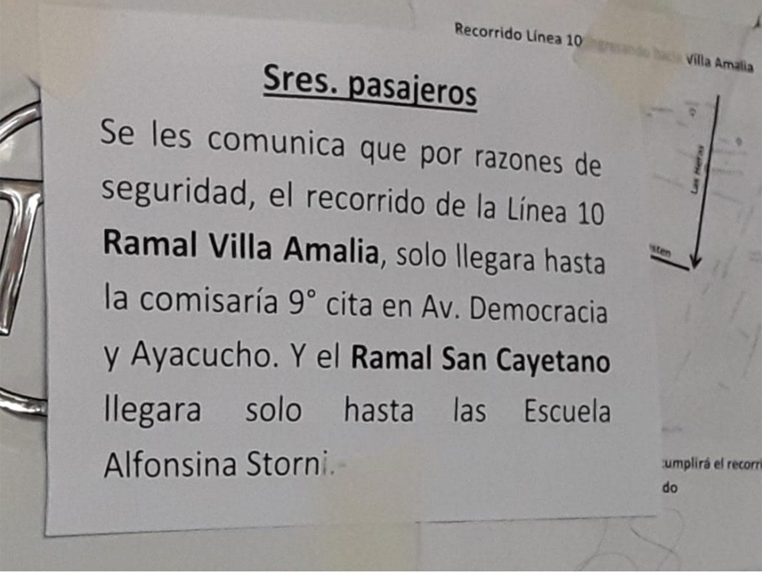 Luego del violento asalto a un chofer, la Línea 10 reduce su recorrido en dos barrios