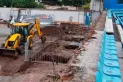 Comenzaron las excavaciones para los nuevos sectores en la cancha de Atlético