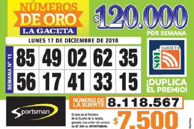 Los Números de Oro de LA GACETA