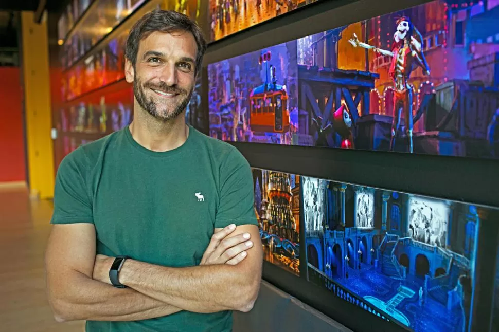 CREADOR DE ESCENARIOS. Gastón Ugarte genera la ambientación que rodea a los personajes de la película. Foto de Deborah Coleman / Pixar.-